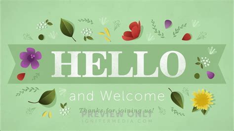 Floral Motif Hello And Welcome Title Graphics Igniter Media