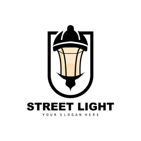 Premium Vector Street Light Logo Lightning Lantern Vector Template
