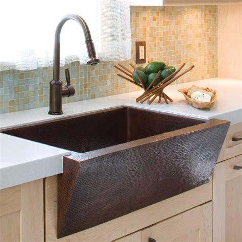 Add style and warmth to your kitchen with these beautiful copper farm sinks from plumbingsupply.com®! Zuma Copper Farmhouse Kitchen Sink with Angled Apron ...