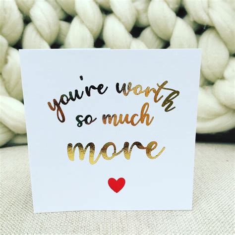 Youre Worth So Much More Card Etsy