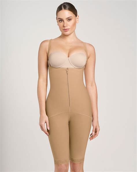 Knee Length Body Shaper With Firm Compression Leonisa