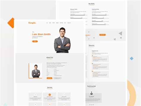 On the website you will find samples as well as cv templates and models that can be downloaded free of charge. Rongila - Personal Portfolio Template - Freebie Supply