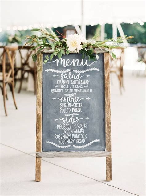12 simple white and green wedding centerpieces on a budget december 15, 2019. Wedding Menu | Chalkboard Calligraphy | Beautiful southern wedding at Summerfield Farms in ...