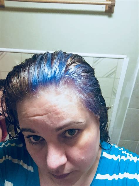 Hair Dont At Home Greybright Blue Streaks I Tried A Beautiful