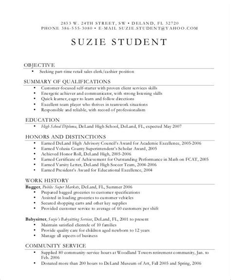 Grade 10 Teenager High School Student Resume With No Work Experience