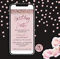 Electronic Birthday Invitation Editable Template Invite | Etsy