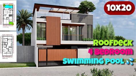 200sqm Modern House Design With Swimming Pool Desain Rumah Modern
