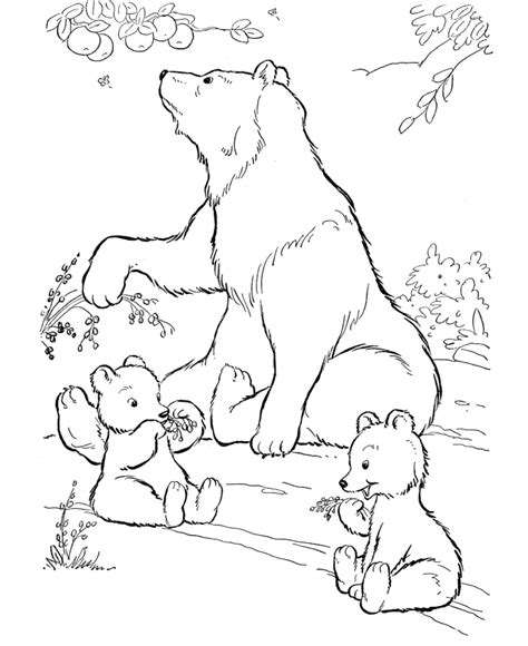 Coloring page with christmas polar bears, outline colorless vector stock illustration with bear as anti stress therapy. Free Printable Polar Bear Coloring Pages For Kids