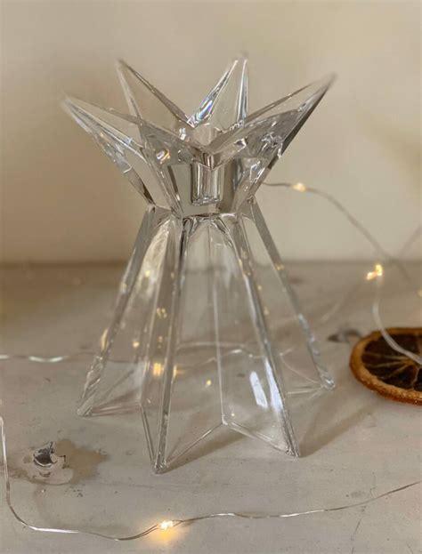 Stunning Crystal Star Shaped Candle Holder Vase Angela Jayne