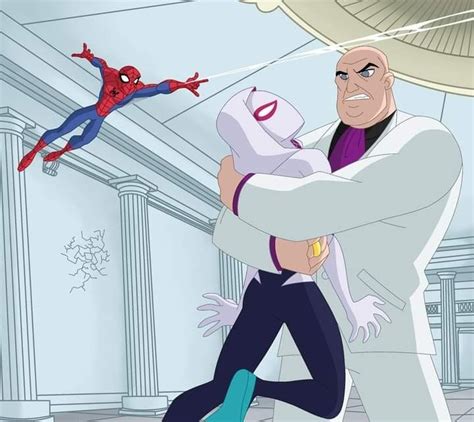 Spider Man And Spider Gwen Vs Kingpin Spectacular Spider Man Spider Gwen Wolverine Marvel