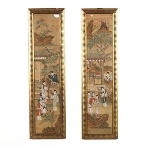 A Pair Of Qing Dynasty Paintings Of A Noble Lady Lot 1005 Asian Arts