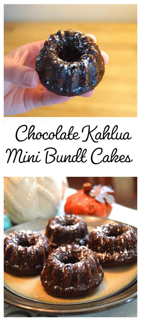 Such a pretty dessert for halloween or thanksgiving! Chocolate Kahlua Mini Bundt Cake Recipe | In a Nutshell ...