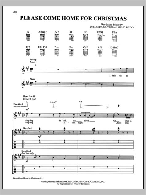 I have time warner cable and there's a channel called. Please Come Home For Christmas | Sheet Music Direct