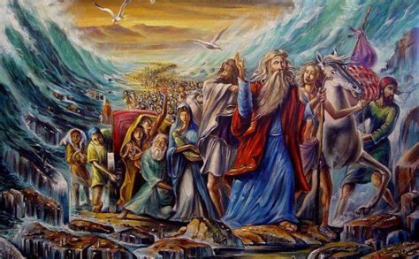 Moses Leading The Israelite Out Of The Egypt Through The Red Sea Exodus