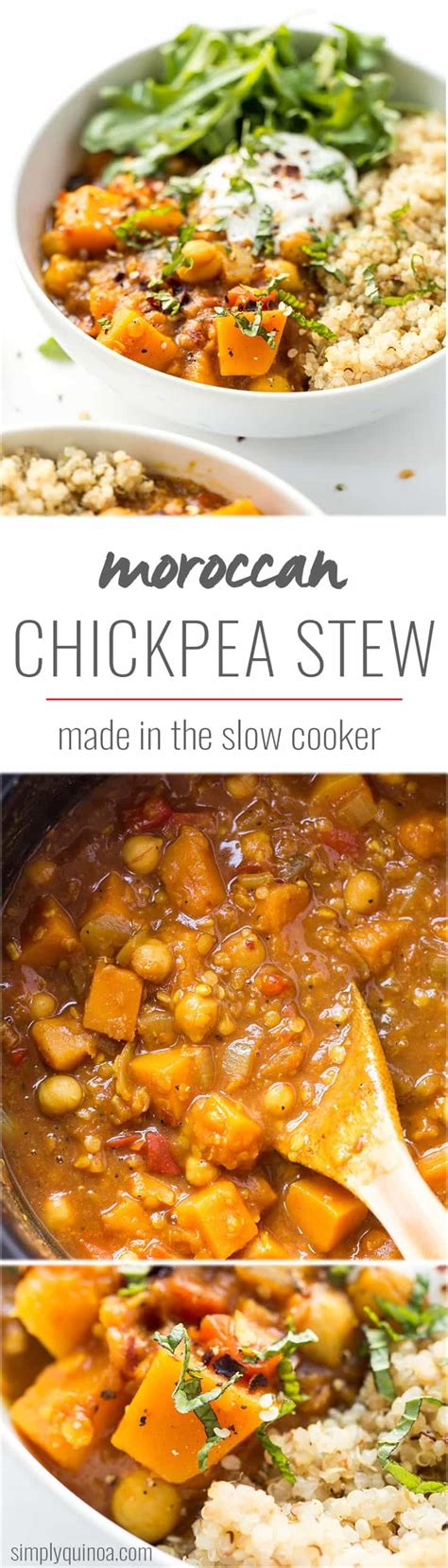 Moroccan Chickpea Stew Slow Cooker Recipe Simply Quinoa