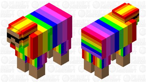 Rainbow Sheep Minecraft Mob Skin