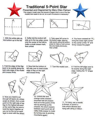 Instructions For How To Make Origami Stars