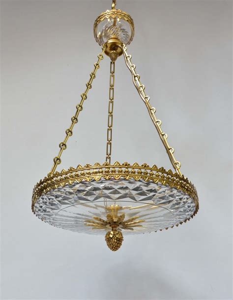 Regency Cut Glass Dish Light With Gilt Bronze Mount Denton Antiques