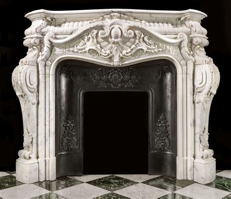 Rococo Baroque Antique Marble Fireplace Westland London