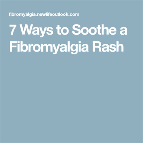 Fibromyalgia Rash Tips To Manage Rashes And Other Skin Problems