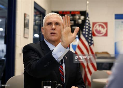 Us Vice President Mike Pence Speaks During An Event At The American