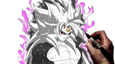 How To Draw Dark Goku Ssj 6 Step By Step Dragon Ball Youtube