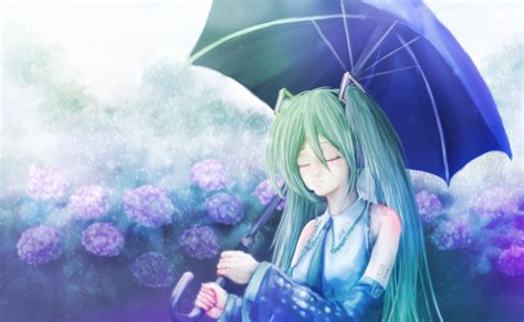 Hatsune Miku Twintails Umbrella Vocaloid R Konachan