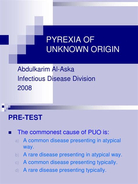 Infections Pyrexia Of Unknown Origin Pdf Tuberculosis Infection