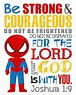 Superhero Wall Art. 1 John 4 4. Joshua 1:9 Be strong. | Etsy ...