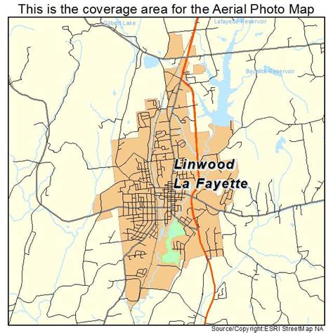 Aerial Photography Map Of La Fayette Ga Georgia