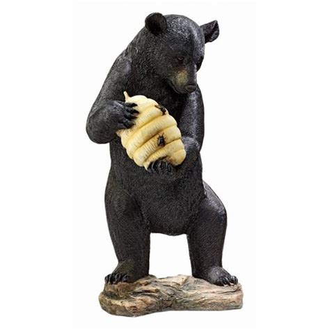Home Décor Design Toscano Walking And Standing Black Bear Statues