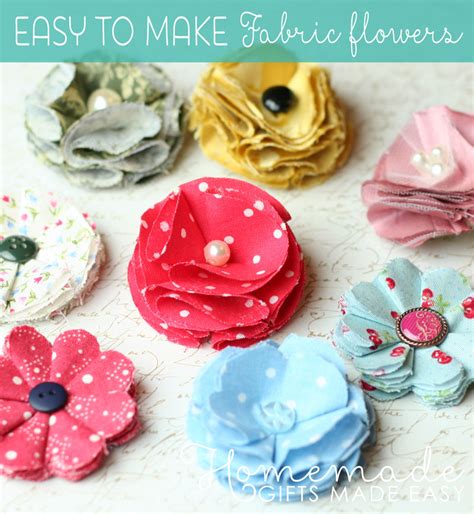 Easy To Make Fabric Flowers Diy Instructions