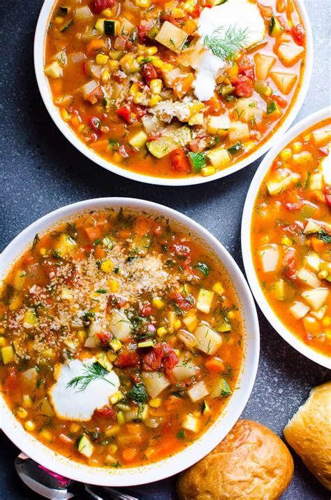 Easy Vegetable Soup Recipe With Any Veggies Ifoodreal Healthy