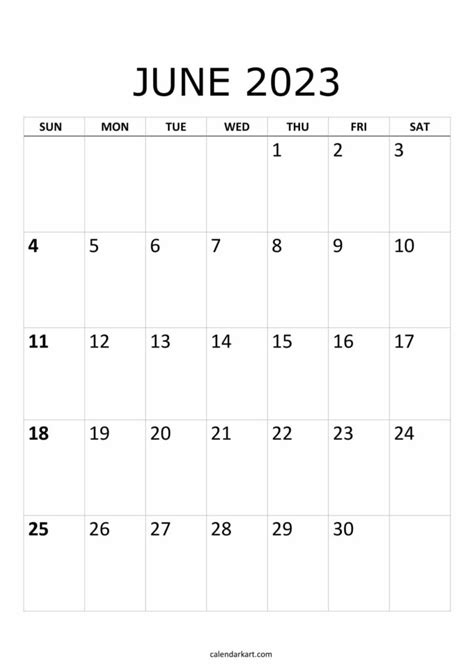 Free Printable June 2023 Calendars Free Monthly Calendar Calendar