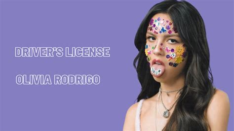 Olivia Rodrigo Driver License Lyrics Youtube