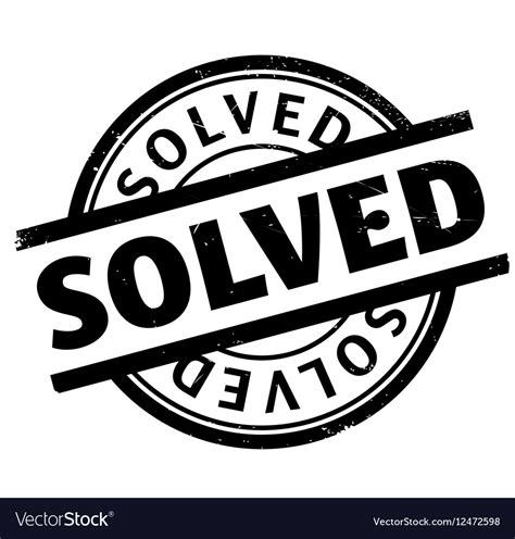 Solved Rubber Stamp Royalty Free Vector Image Vectorstock
