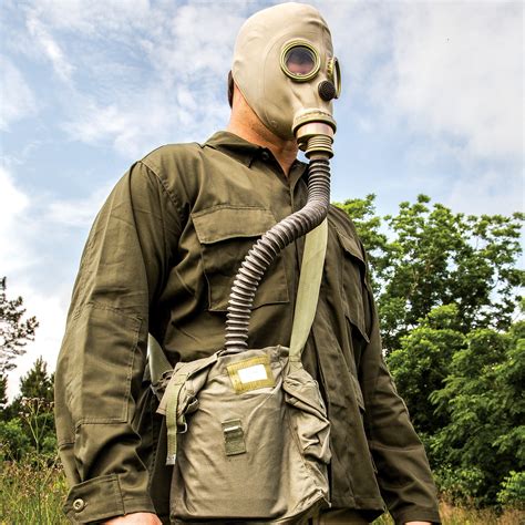Real Polish Military Gas Mask Hose Respiratory Surplus Chemical Nuclear