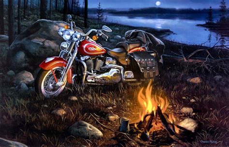 48 Motorcycle Art Wallpaper Wallpapersafari