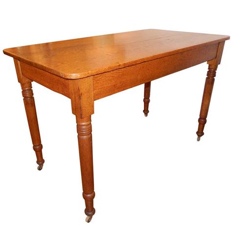 Bringing new life and a new home to an antique table. American Antique Oak Work Table at 1stdibs