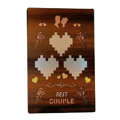 Wooden Brown Couple Photo Frame For Decoration Size 7 X 10 Inch W X