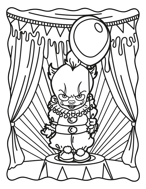 Creepy Chibi Cute Horror Coloring Book 20 Unique Coloring Pages For