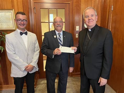 Knights Of Columbus Present Two Donations To Bishop Bambera Diocese