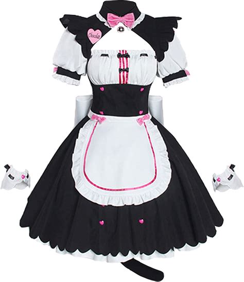 Nekopara Anime Cosplay Chocola Vanilla Maid Uniforms Dresses Set
