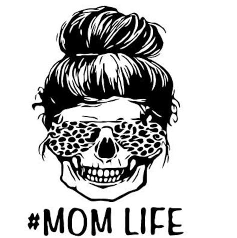Messy Bun Mom Life Svg Etsy