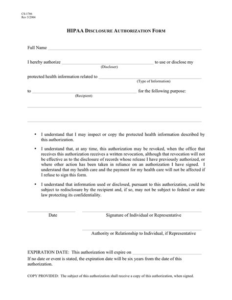 Hipaa Disclosure Authorization Form Michigan In Word And Pdf Formats