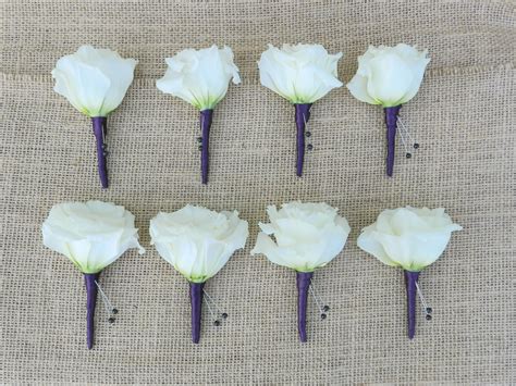 just roses plus wedding boutonnieres and corsages white lisianthus boutonniere wedding rose
