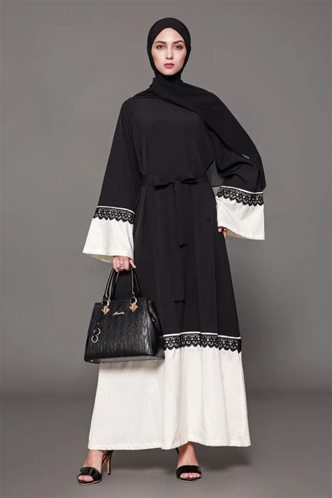 Kaftan Jilbab Islamic Muslim Abaya Women Chiffon Maxi Long Sleeve Dress