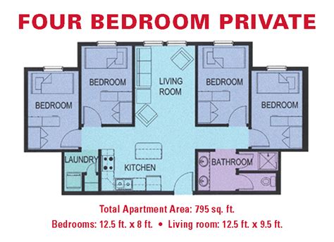 Four Bedroom Flat Floor Plan