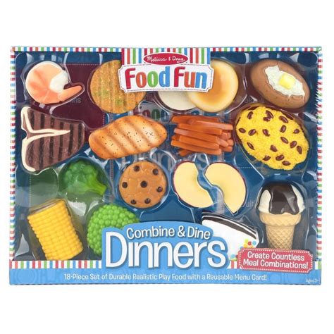 Melissa And Doug Food Fun Combine And Dine Dinners 18 Piece Set Kids