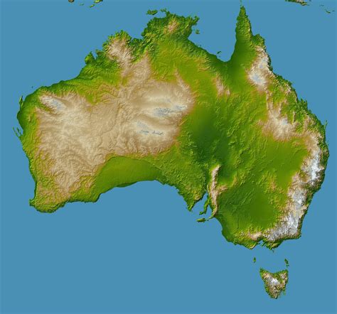 Terrain Map Of Australia Australia Map Australia Canvas Art Australia